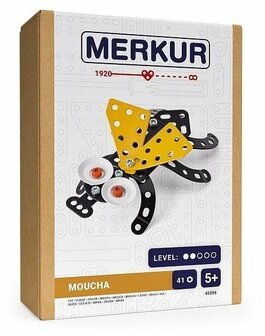 Merkur - Vlieg - metalen constructieset - 41 onderdelen