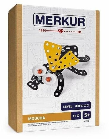 Merkur - Vlieg - metalen constructieset - 41 onderdelen